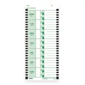 Lathem Time Cards, E8-100, Weekly, 1-Sided, 8 1/2"" x 3 3/4"", White, Box Of 100