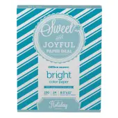 Office Depot® Brand Bright Color Copier Paper, Letter Size (8 1/2"" x 11""), Pack Of 250 Sheets, 24 Lb, Peppermint Blue