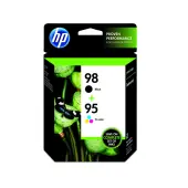 HP 95/98 Black And Tri-Color Ink Cartridges, Pack Of 2, CB327FN