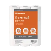 Office Depot® Brand Thermal Paper Rolls, 2-1/4"" x 85', White, Pack Of 9