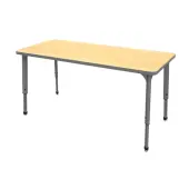 Marco Group™ Apex™ Series Rectangle Adjustable Table, 30""H 72""W x 30""D, Maple/Gray