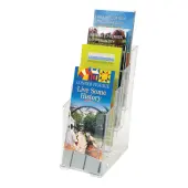 Deflecto Stand-Tall® Countertop Leaflet Size Literature Display, 10""H x 47/8""W x 6 1/8""D, Clear