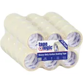 Tape Logic® #350 Industrial Acrylic Tape, 3"" Core, 3"" x 55 Yd., Clear, Case Of 24
