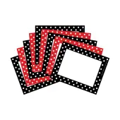Barker Creek Dots Name Badges/Self-Adhesive Labels, 3 1/2"" x 2 3/4"", Multicolor, Pack Of 90