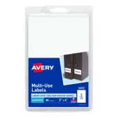 Avery® Removable Labels, 5453, Rectangle, 3"" x 4"", White, Pack Of 80