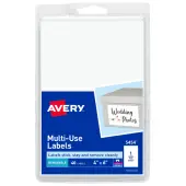 Avery® Removable Labels, 5454, Rectangle, 4"" x 6"", White, Pack Of 40