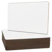 Flipside Nipped Corners Plain Unframed Non-Magnetic Dry-Erase Whiteboards, 9"" x 12"", White, Pack Of 24