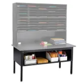 Safco® E-Z Sort® Mailroom Furniture, Sorting Table, 28""H x 60""W x 30""D, Black