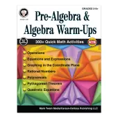 Mark Twain Media Pre-Algebra And Algebra Warm-Ups Workbook, Grades 5 - 12