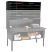 Safco® E-Z Sort® Mailroom Furniture, Sorter Module, 14 1/4""H x 57 1/2""W x 13""D, Black