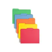 Smead® Color File Folders, Letter Size, 1/3 Cut, Brights, Box Of 100