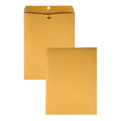 Quality Park Envelopes, 10"" x 13"", Clasp Closure, Brown, Box Of 250