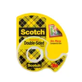 Scotch® Double Sided Tape, Permanent, 1 Tape Roll with Dispenser, 3/4 in x 400 in, Home Office Supplies and School Supplies for College and Classrooms