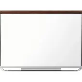 Quartet® Prestige™ 2 DuraMax® Porcelain Magnetic Dry-Erase Whiteboard, 48"" x 36"", Wood Frame With Mahogany Finish