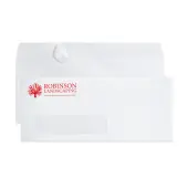 Custom #10, 1-Color, Peel & Seal, Single Window  Business Envelopes, 4-1/8"" x 9-1/2"", White Wove, Box Of 500