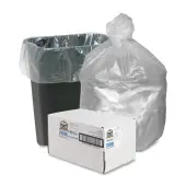 Genuine Joe 0.2 mil Trash Bags, 10 gal, 24""H x 23""W, Translucent, 1000 Bags