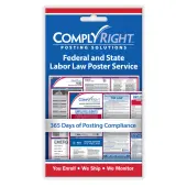 ComplyRight™ Federal And State Poster Service Card, English, 4"" x 7""
