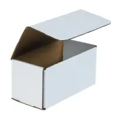 Partners Brand White Corrugated Mailers, 8"" x 4"" x 4"", Pack Of 50