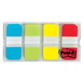 Post-it® Tabs, .625 in., 10/Color, 40/Dispenser, Solid, Aqua, Yellow, Pink, Violet