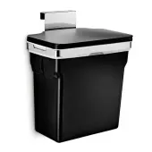 simplehuman® Plastic In-Cabinet Trash Can, 2.64 Gallons, Black