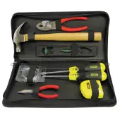 Pyramid General Repair Home/Office Tool Kit, 2""H x 12 3/4""W x 6 5/8""D, Black
