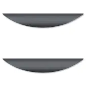 Lorell® Laminate Traditional Rounded Drawer Pulls, 5/8""H x 6-3/8""W x 1-1/8""D, Black, Pack Of 2 Pulls