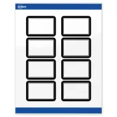 Avery® Print-To-The-Edge Labels With Sure Feed® Technology, S00-DKZ-PRWGP10, Rectangle, 2""x3"", Glossy White, Preprinted Double Black Border Design, Pa