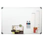 Quartet® Euro Style Magnetic Dry-Erase Whiteboard, 24"" x 36"", Aluminum Frame With Silver Finish