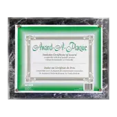 Nu-Dell Award-A-Plaque, 13"" x 10 1/2"", Black Marble