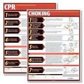 ComplyRight™ CPR And Choking Poster Bundle, English, 18"" x 24"", English