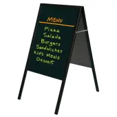 MasterVision® Black Wet Erase Display Melamine Dry-Erase Whiteboard, 32"" x 21"", Wood Frame With Black Finish