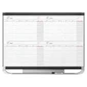 Quartet® Prestige® 2 Magnetic Four Month Calendar Board, 4' x 3', Total Erase® Surface - Monthly - 4 Month - 4MCP43P2