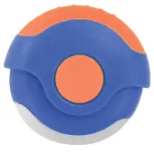 Westcott Antimicrobial Kids' Pencil Sharpener/Eraser Combo, Bright Blue/Orange
