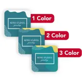 1, 2 Or 3 Color Custom Printed Labels And Stickers, Square, 1"" x 1"", Box Of 250