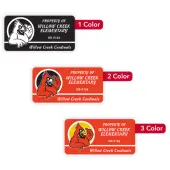 Custom Printed Outdoor Weatherproof 1, 2, or 3 Color Labels And Stickers, 1"" x 2"" Rectangle, Box of 250