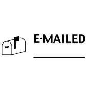 Xstamper® Pre-Inked, Re-Inkable Two-Color Title Stamp, ""E-Mailed""