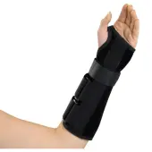 Medline Deluxe Wrist & Forearm Splint, Left, X-Large, Black