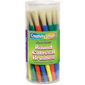 Creativity Street Colossal Brush Set, Assorted Colors, Round Bristle, Set Of 30