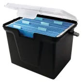 Office Depot® Brand 30% Recycled Portable File Box, 10 11/16""H x 14 11/16""W x 10 3/8""D