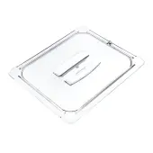 StorPlus 1/2-Size Plastic Handled Lids, 7/8""H x 10 3/8""W x 12 3/4""D, Clear, Pack Of 6