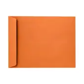 LUX Open-End Envelopes, 6"" x 9"", Peel & Press Closure, Mandarin Orange, Pack Of 250