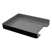 Advantus Fusion Letter Tray, 12 13/16""H x 1 3/4""W x 10 1/8""D, Black/Gray