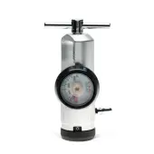 Medline Brass Mini Oxygen Regulator, Silver