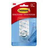 Command Damage-Free Removable Crystal Plastic knob Hook, 4 Lb, Large, Clear