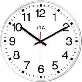 Infinity Instruments Round Wall Clock, 12"" Black/White