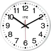 Infinity Instruments Round Wall Clock, 12"" Black/White