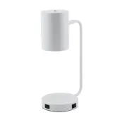 Realspace™ Barsi Desk Lamp With USB Charging Port, 14""H, White