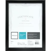 Realspace™ Photo/Document Frame, Plastic, 8-1/2"" x 11"", Black