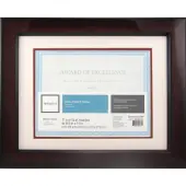 Realspace™ Plastic Photo/Document Picture Frame, 11"" x 14"" With Mat, Black Cherry