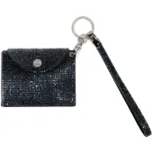 Dorado Rhinestone Wristlet Card Holder, 3-1/4""H x 4-1/8""W x 1/8""D, Dark Gray